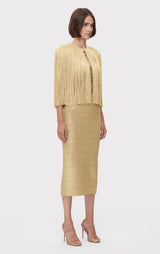 ICON METALLIC FRINGE CAPE