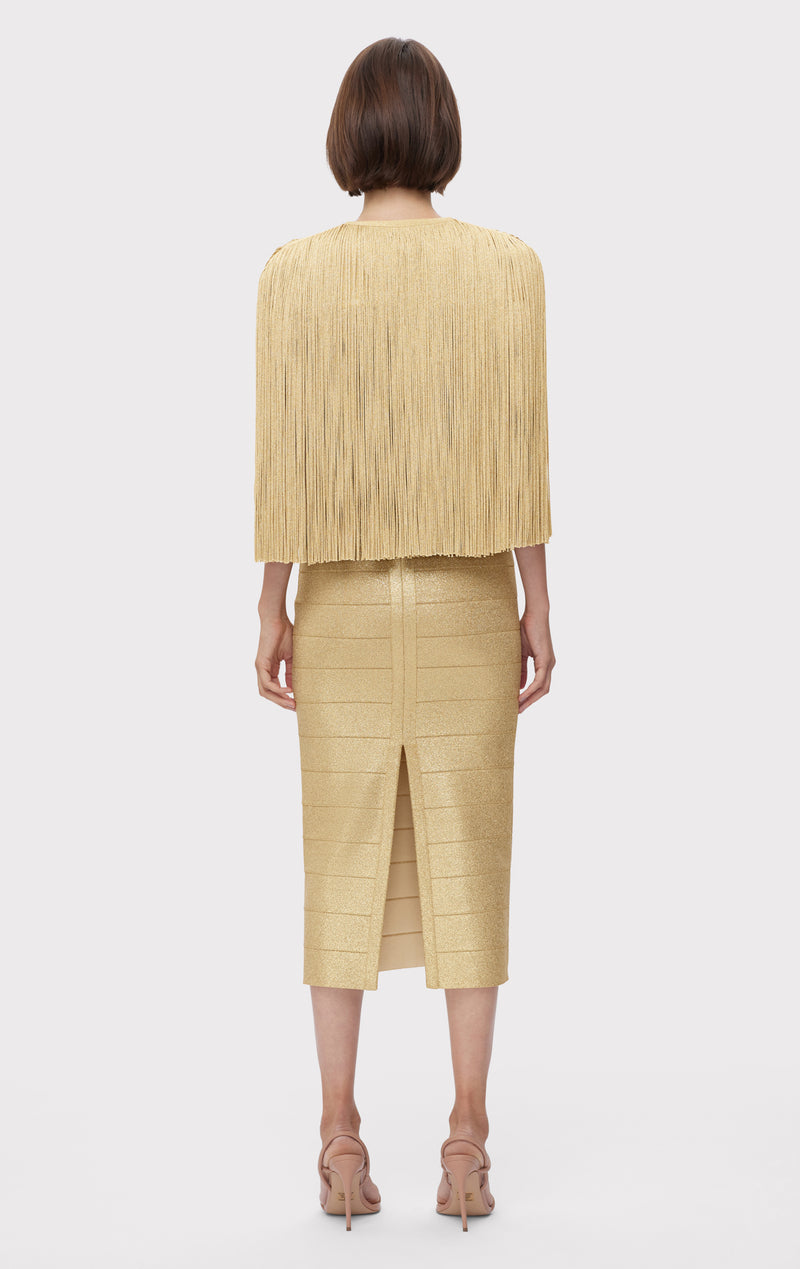 ICON METALLIC FRINGE CAPE
