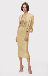 ICON METALLIC FRINGE CAPE
