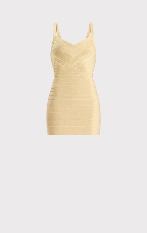 ICON METALLIC BANDAGE BUSTIER MINI DRESS