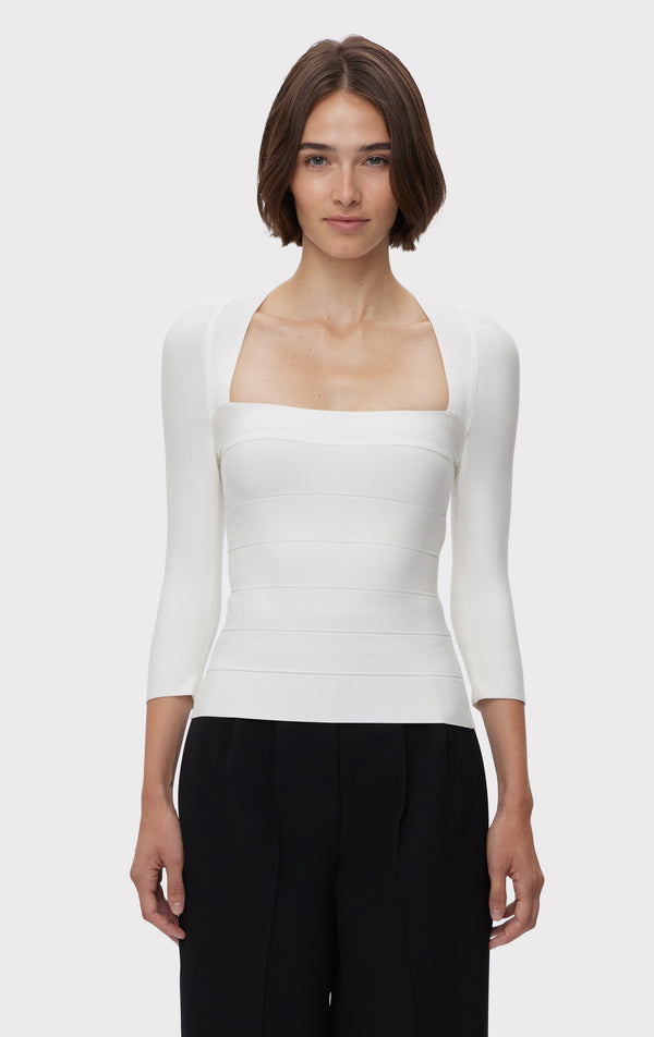 ICON SQUARE NECK 3/4 SLEEVE