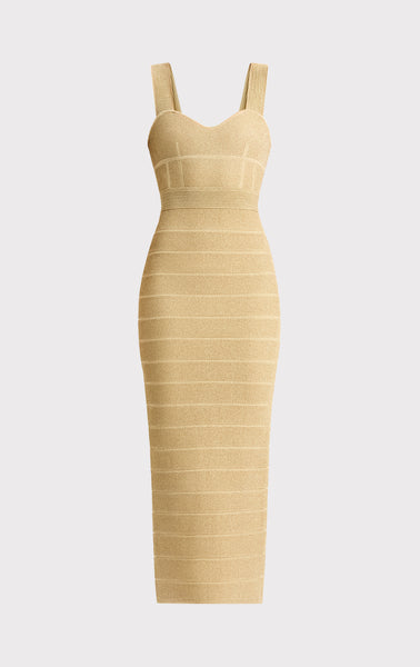 TEXTURED LUREX SWEETHEART GOWN